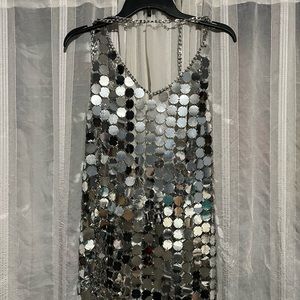 Silver Disc Dress